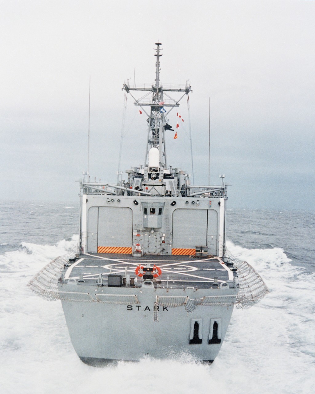 13 July 1982: Stark FFG-31 on sea trials off the coast of Washington.