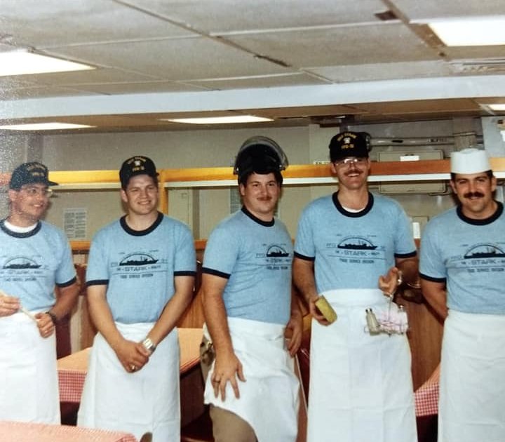 Officers doing mess crank rotation