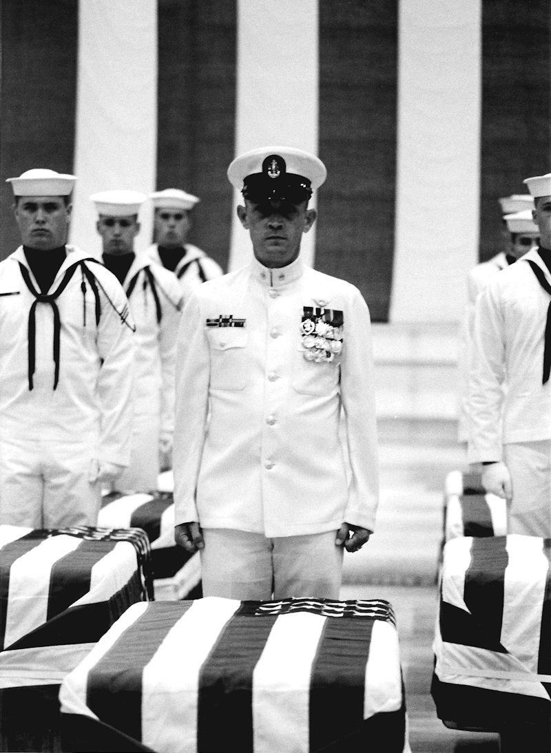 Honor Guard standing watch at Dover Air Force Base.