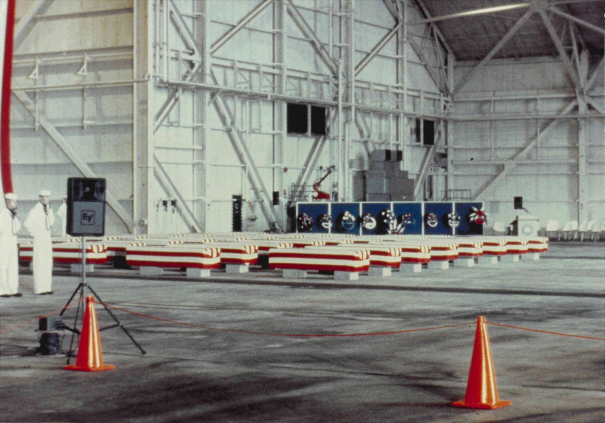Honor Guard standing watch at Dover Air Force Base.