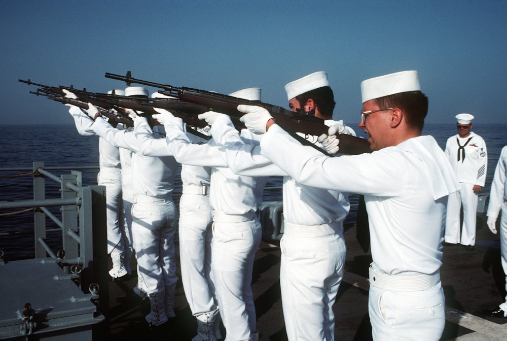 17MAY88 USS Stump DD-978:  Memorial Service to honor the 37 sailors lost aboard the USS Stark.